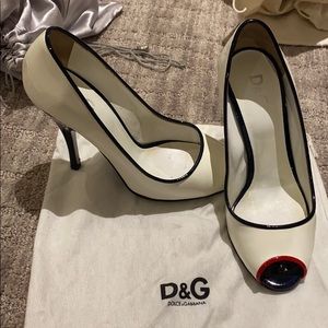 COPY - Dolce & Gabbana White Patent Leather Heels